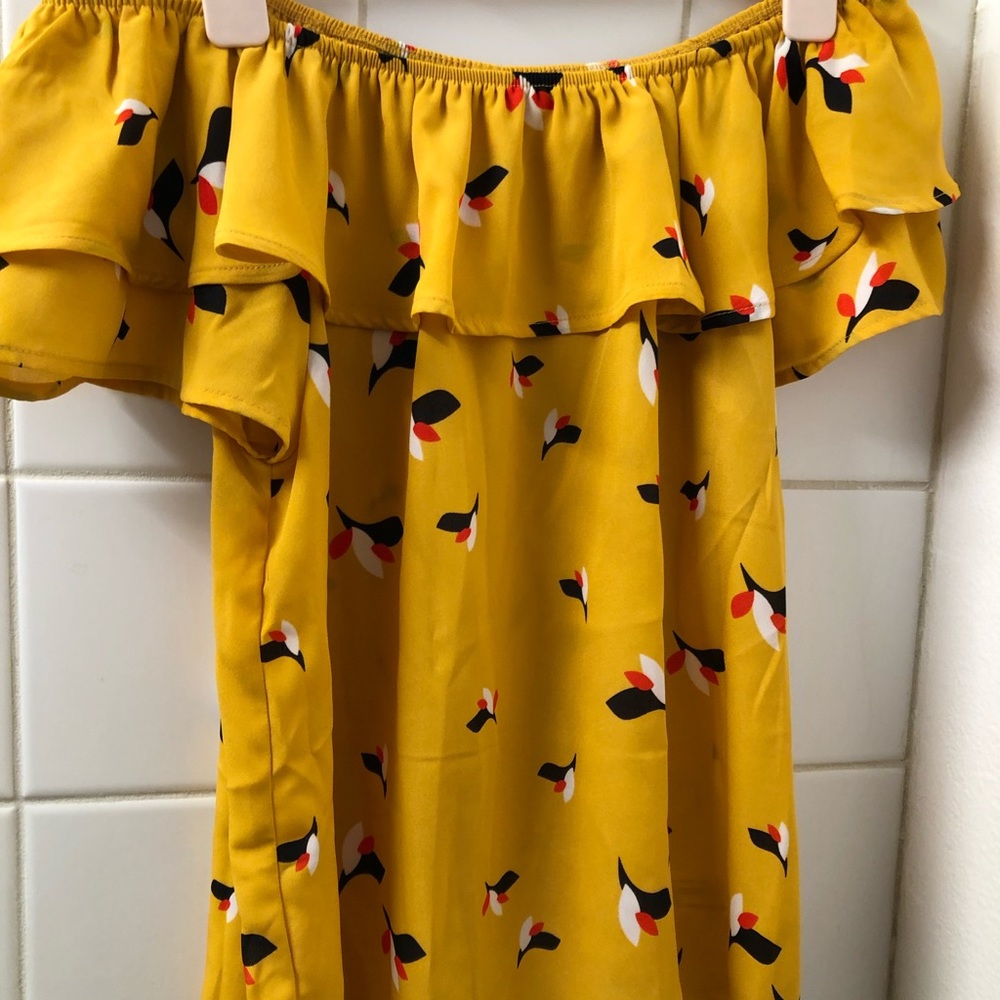 Gold off shoulder top